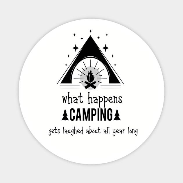 Camping Quote Humor Magnet by Country Mouse Studio